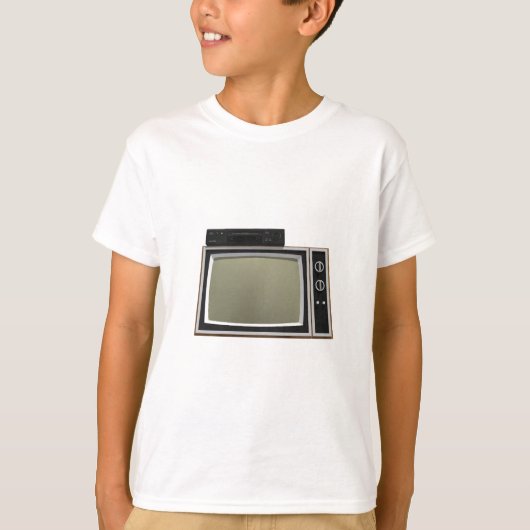 80のスタイルTVおよびVCR: 3Dモデル Tシャツ (正面)