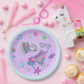 80のテーマパーティー,ローラースケート,音楽,スター ペーパープレート (パーティー)