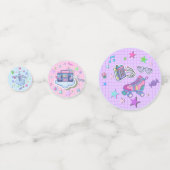 80のテーマ誕生日パーティー、ローラースケートパーティー コンフェッティ (正面)