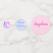 80のテーマ誕生日パーティー、ローラースケートパーティー コンフェッティ (裏面)