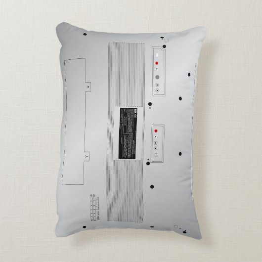 80のパーソナライズされたレトロブームボックス枕 アクセントクッション (裏面(縦))
