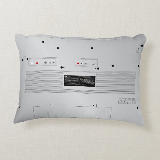 80のパーソナライズされたレトロブームボックス枕 アクセントクッション (裏面)