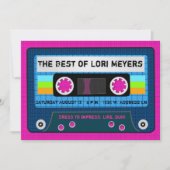 80のパーティーミックステープ最高のの使用 招待状 (正面)