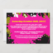 80のパーティー誕生日またはイベントレトロピンクの写真 招待状 (裏面)