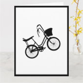 80のホイリー(黒)折り畳みグリーティングカード カード (黄色い花)