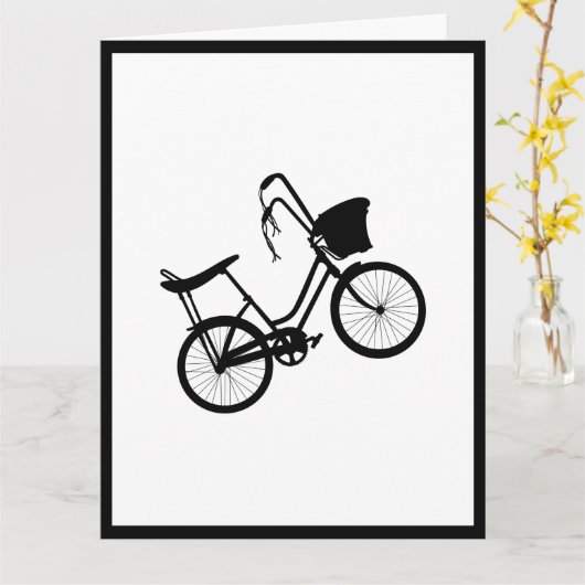 80のホイリー(黒)折り畳みグリーティングカード カード (黄色い花)