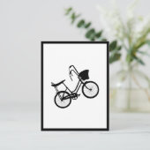 80のホイリー(黒)折り畳みグリーティングカード ポストカード (スタンド正面)