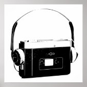 80のポータブルカセットプレーヤー、ウォークマン。 ポスター (正面)