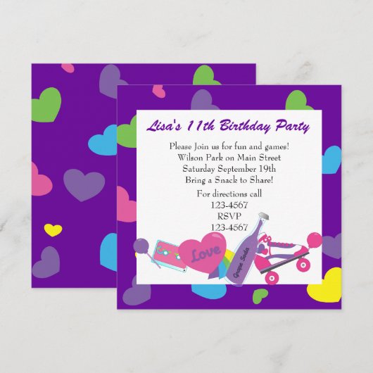 80のラインアップ 招待状 (正面/裏面)