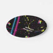 80のレトロおもしろい誕生日パーティー（ばちゃばちゃ）跳ねるプレート ペーパープレート (アングル)