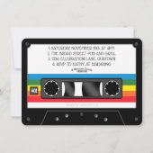 80のレトロカセット誕生日パーティー 招待状 (裏面)