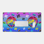 80のレトロクラシックオーディオカセットテープ デスクマット (キーボード&マウス)