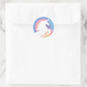 80のレトロパステルユニコーン&レインボーレドゥックス2022 ラウンドシール (バッグ)