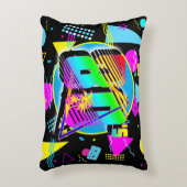 80のレトロヴィンテージオールドスクールスタイル アクセントクッション (正面(垂直))