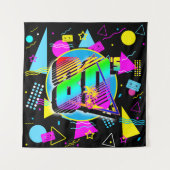 80のレトロヴィンテージオールドスクールスタイル タペストリー (正面)