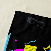 80のレトロヴィンテージオールドスクールスタイル ビーチタオル (インサイチュ)