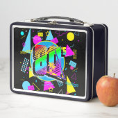 80のレトロヴィンテージオールドスクールスタイル メタルランチボックス (インサイチュ)
