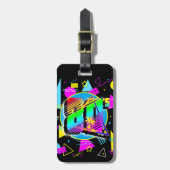 80のレトロヴィンテージオールドスクールスタイル ラゲッジタグ (正面縦)