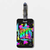 80のレトロヴィンテージオールドスクールスタイル ラゲッジタグ (裏面縦)