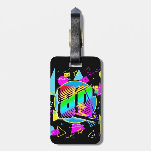 80のレトロヴィンテージオールドスクールスタイル ラゲッジタグ (裏面縦)