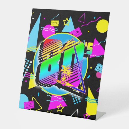 80のレトロヴィンテージオールドスクールスタイル 台座サイン (正面)