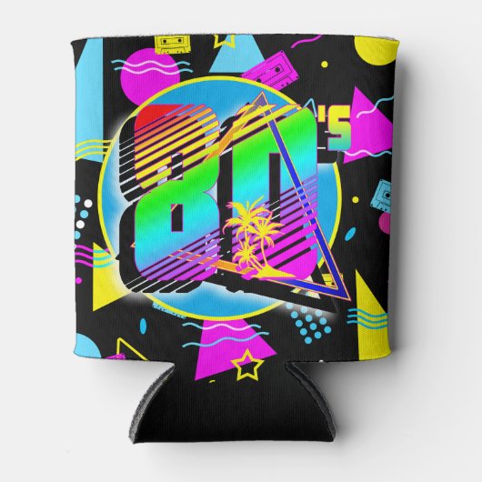 80のレトロヴィンテージオールドスクールスタイル 缶クーラー (正面)