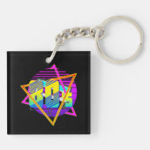 80のレトロヴィンテージ夕日 キーホルダー (裏面)