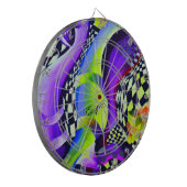 80のレトロ幾何学模様 ダーツボード (正面左)