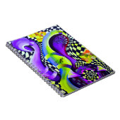 80のレトロ幾何学模様 ノートブック (右側)