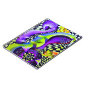 80のレトロ幾何学模様 ノートブック (左側)