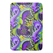 80のレトロ幾何学模様 バスマット (正面縦)