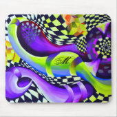 80のレトロ幾何学模様 マウスパッド (正面)