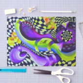 80のレトロ幾何学模様 薄葉紙 (クラフト)