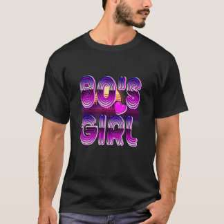 80の女の子の誕生日パーティコスチュームレトロヴィンテージ1 Tシャツ