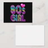 80の女の子の誕生日パーティコスチュームレトロヴィンテージ ノートカード (正面/裏面)