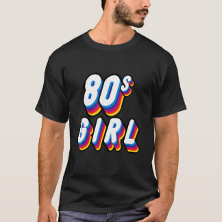 80の女の子ヴィンテージ80年代レトロ1980年代パーティーコステ Tシャツ