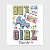 80の女の子 シール (シート)