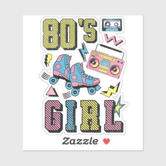 80の女の子 シール (シート)