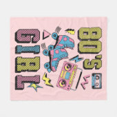 80の女の子 フリースブランケット (正面(横))