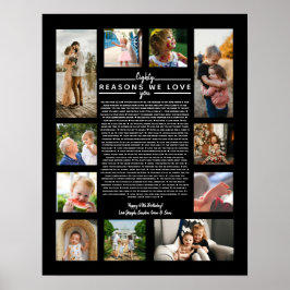 80の理由で愛してるよ 誕生日プレゼント ポスター