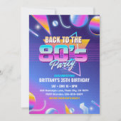 80の誕生日パーティーへの招待に戻る 招待状 (正面)