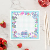 80の誕生日パーティーテーマレトロナプキン スタンダードランチョンナプキン (インサイチュ)