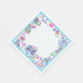 80の誕生日パーティーテーマレトロナプキン スタンダードランチョンナプキン (角)