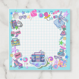 80の誕生日パーティーテーマレトロメッセージカード フェイバータグ