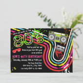80の誕生日パーティーレトログランジイベントパーティー 招待状 (スタンド正面)