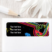 80の誕生日パーティーレトロ差出人住所ラベル ラベル (インサイチュ)