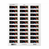 80の誕生日パーティーレトロ差出人住所ラベル ラベル (フルシート)