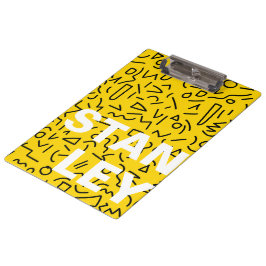 80の黄色と黒の形状と正方形 クリップボード