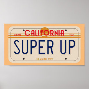 80のCalifornia UPライセすごいンス ポスター