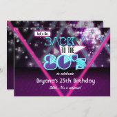 80のGLAMガールズダンスパーティの招待状に戻る 招待状 (正面/裏面)